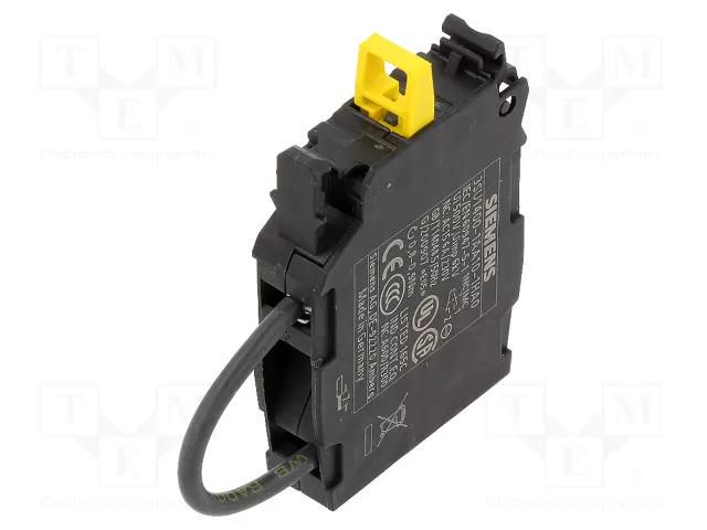 Contact block; 22mm; 3SU1.5; -25÷70°C; front fixing; Contacts: NC SIEMENS 3SU1400-1AA10-1HA0