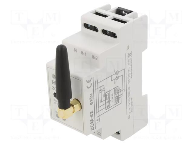 Programmable time switch; Range: 1 year; SPDT x2; 230VAC; PIN: 8 ZAMEL ZCM-42