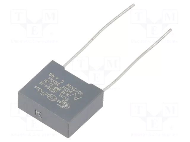 Capacitor: polypropylene; X2; R46 310V; 0.033uF; Uoper: 630VDC KEMET R463F2330DQH1K