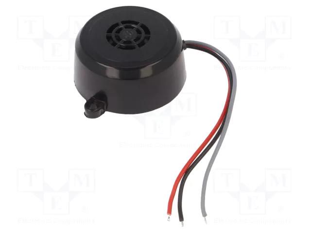 Sound transducer: piezo signaller; 80÷90dB; Colour: black; 12÷24V MPM BCP-1