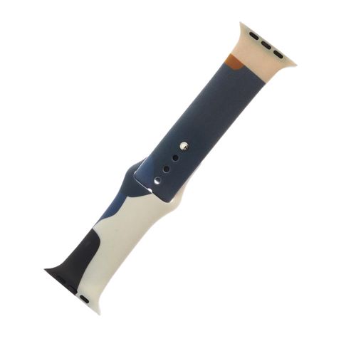 Strap Moro Band for Apple Watch Ultra / 9 / 8 / 7 / 6 / SE / 5 / 4 / 3 / 2 (49mm / 45mm / 44mm / 42mm) Silicone Strap Watch Bracelet Pattern 4, Hurtel 9145576238097 9145576238097