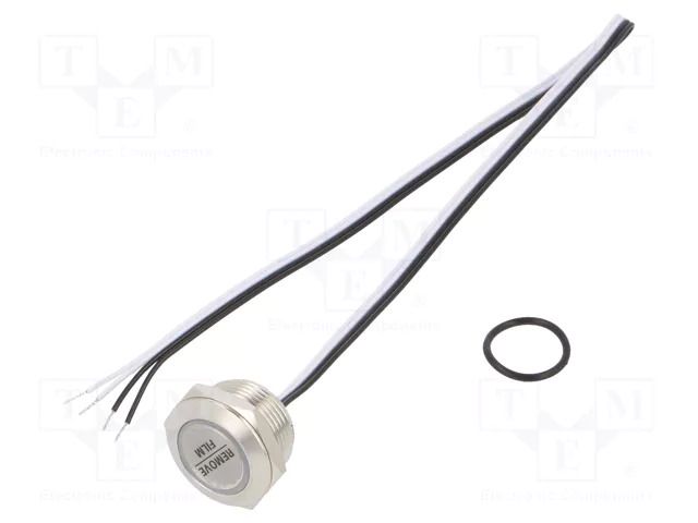 Switch: vandal resistant; Pos: 2; SPST-NO; 50mA/24VDC; IP65; yellow ONPOW MTA19F-10EYY12VS