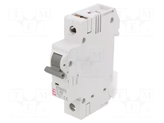 Circuit breaker; 230/400VAC; Inom: 40A; Poles: 1; Charact: C; 6kA ETI POLAM 002141520