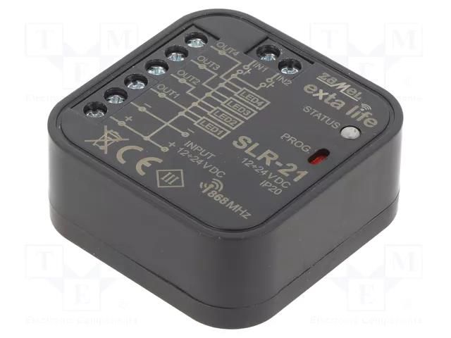LED controller; flush mount; 12÷24VDC; IP20; EXTA LIFE; -10÷55°C ZAMEL SLR-21