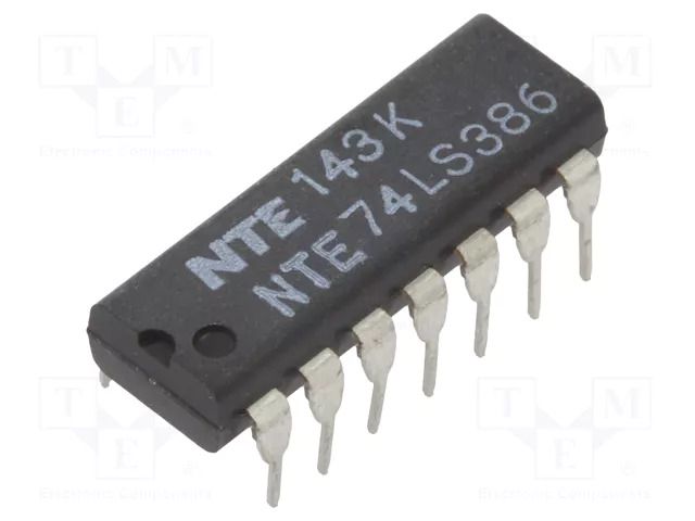 IC: digital; XOR; Ch: 4; IN: 2; TTL; THT; DIP14 NTE Electronics NTE74LS386