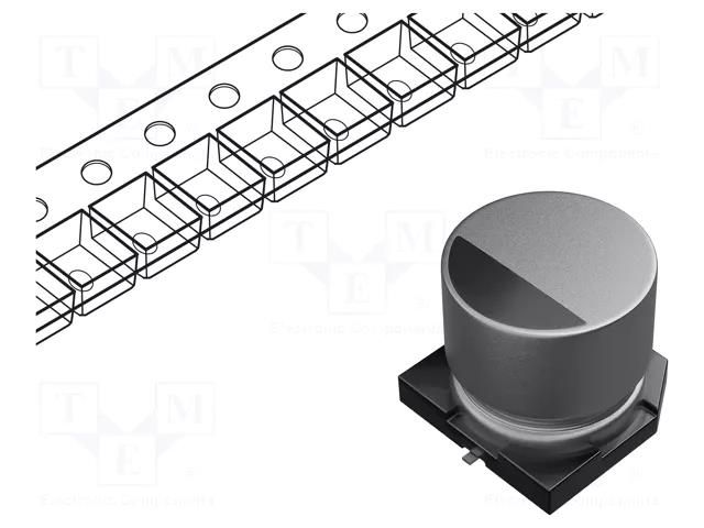 Capacitor: electrolytic; SMD; 100uF; 16VDC; Ø8x10.2mm; 3000h; 200mΩ PANASONIC EEETC1C101P