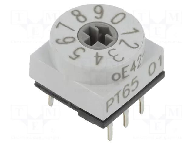Encoding switch; DEC/BCD; Pos: 10; THT; Rcont max: 80mΩ; PT65 PTR HARTMANN PT65701H