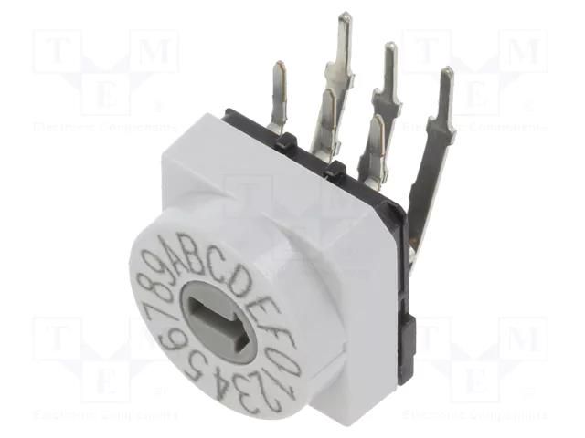 Encoding switch; HEX/BCD; Pos: 16; THT; Rcont max: 80mΩ; PT65 PTR HARTMANN PT65106L254H