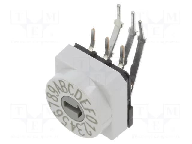 Encoding switch; HEX/BCD; Pos: 16; THT; Rcont max: 80mΩ; PT65 PTR HARTMANN PT65103L508H