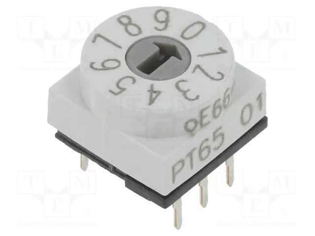 Encoding switch; DEC/BCD; Pos: 10; THT; Rcont max: 80mΩ; PT65 PTR HARTMANN PT65101H