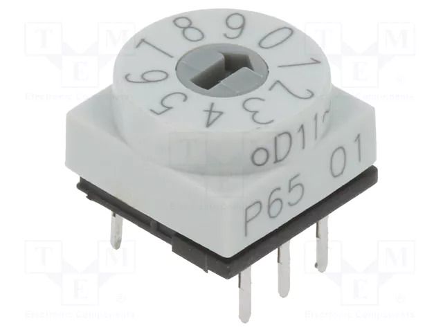 Encoding switch; DEC/BCD; Pos: 10; THT; Rcont max: 80mΩ; P65 PTR HARTMANN P65THR101H