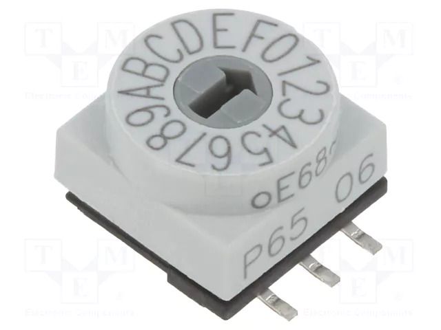 Encoding switch; HEX/BCD; Pos: 16; SMD; Rcont max: 80mΩ; P65 PTR HARTMANN P65SMT106H