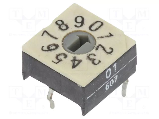 Encoding switch; DEC/BCD; Pos: 10; THT; Rcont max: 100mΩ; P60 PTR HARTMANN P60ATHR101VH