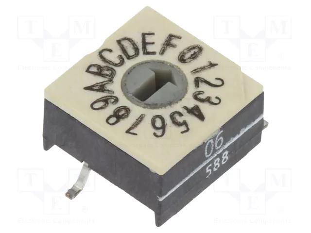 Encoding switch; HEX/BCD; Pos: 16; SMD; Rcont max: 100mΩ; P60 PTR HARTMANN P60ASMT106H