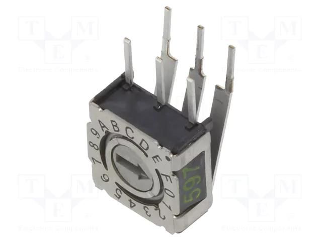 Encoding switch; HEX/BCD; Pos: 16; THT; Rcont max: 80mΩ; P36 PTR HARTMANN P36THR103L254H