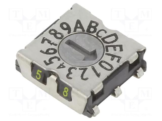 Encoding switch; HEX/BCD; Pos: 16; SMD; Rcont max: 80mΩ; 7x7x2.5mm PTR HARTMANN P25SMJ103H