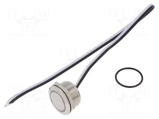 Switch: vandal resistant; Pos: 2; SPST-NO; 50mA/24VDC; IP65; blue ONPOW MTA22F-10EYB12VS