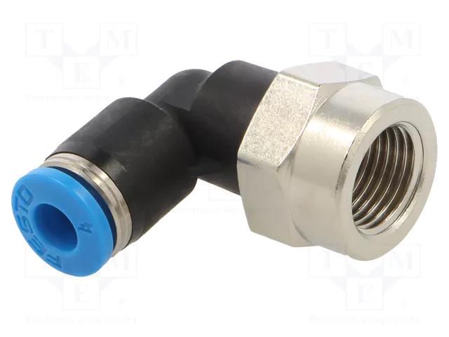 Push-in fitting; angled 90°; -0.95÷6bar; Gasket: NBR caoutchouc FESTO QSLF-1/8-4-B