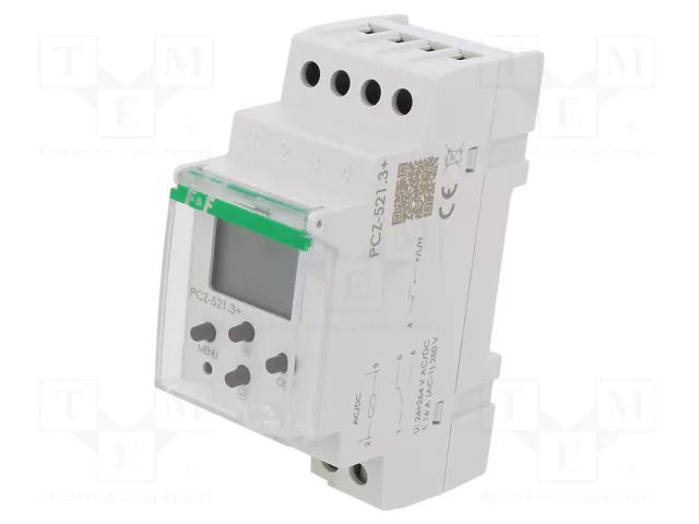 Automation module: programmable time switch; Range: 24h / 7days F&F PCZ-521.3-PLUS