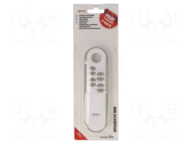Remote control; IP20; EXTA LIFE; 350m; Ch: 8; No.of butt: 8 ZAMEL P-456/8