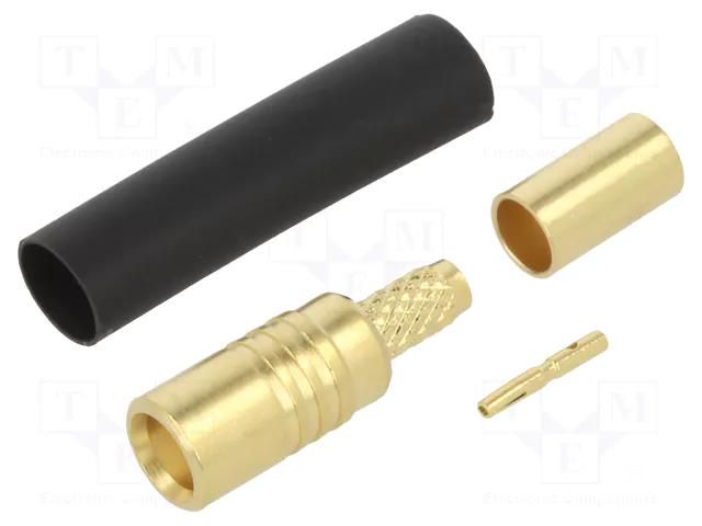 Connector: MCX; plug; female; straight; 50Ω; RG174; for cable; PTFE LINX TECHNOLOGIES CONMCX011