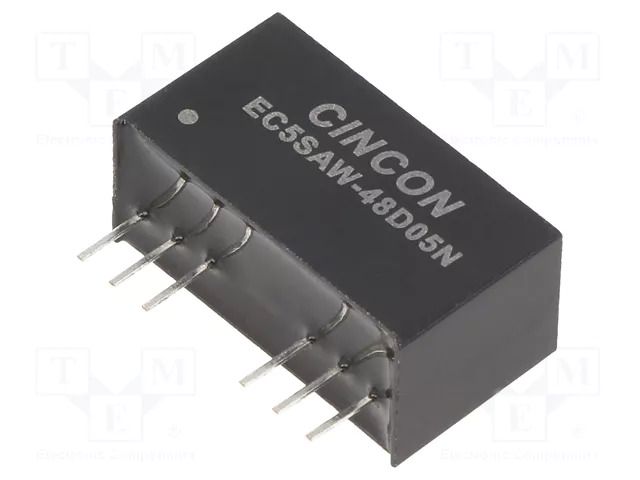 Converter: DC/DC; 10W; Uin: 18÷75VDC; Uout: 5VDC; Uout2: -5VDC; SIP8 CINCON EC5SAW-48D05N