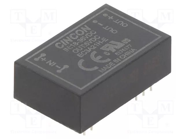 Converter: DC/DC; 3W; Uin: 18÷36VDC; Uout: 5VDC; Iout: 600mA; DIP24 CINCON EC3A21H-E