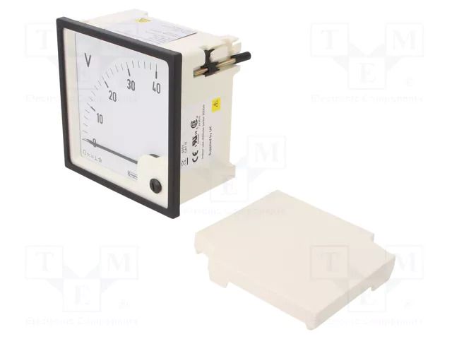 Voltmeter; on panel; 0÷40V; Class: 1.5; 96x96mm CROMPTON / TE CONNECTIVITY E244-01V-G-04