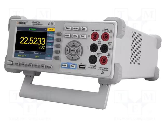 Benchtop multimeter; LCD 4"; 5,5 digit; Sampling: 150x/s; 20÷1MHz OWON XDM3051