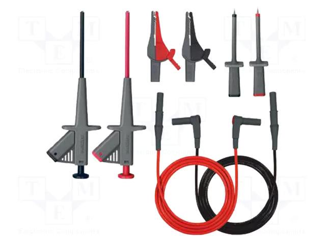 Test leads; Wire insul.mat: PVC; red and black; 4mm BEHA-AMPROBE 370001