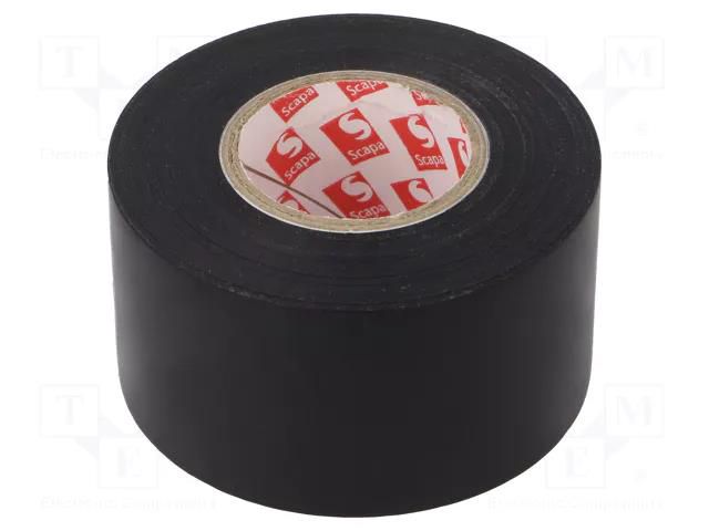 Tape: electrical insulating; W: 38mm; L: 25m; Thk: 0.13mm; black SCAPA SCAPA-2702-38/25BK