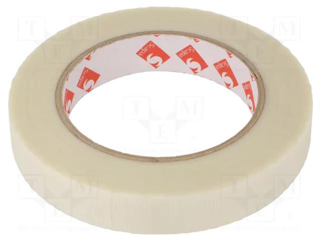 Tape: electrical insulating; W: 19mm; L: 33m; Thk: 0.17mm; silicone SCAPA SCAPA-1504H-19/33