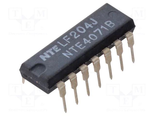 IC: digital; OR; Ch: 4; IN: 2; CMOS; THT; DIP14; 3÷18VDC; -55÷125°C NTE Electronics NTE4071B