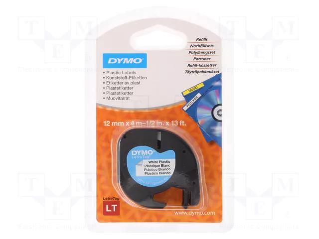 Tape; 12mm; 4m; white; LetraTag DYMO DYMO.S0721660