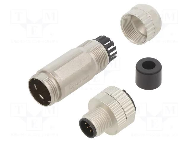 Connector: M12; plug; PIN: 8; male; A code-DeviceNet / CANopen DEGSON ELECTRONICS SM12-CVC-A8M-1B7