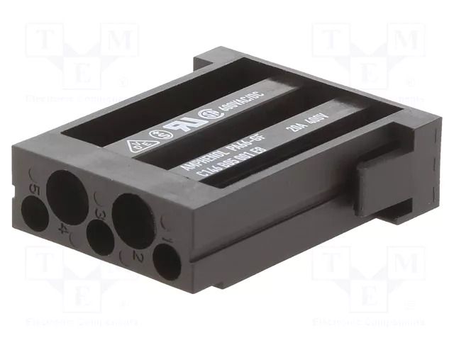 Connector: HDC; module; female; 400V; PIN: 5; w/o contacts; 2.5mm AMPHENOL C146-B05001E8