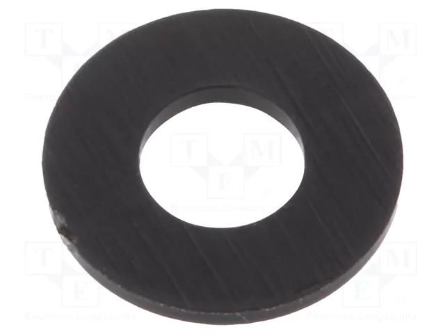 Washer; round; M3; D=7mm; h=0.5mm; polyamide; black ESSENTRA 1340109