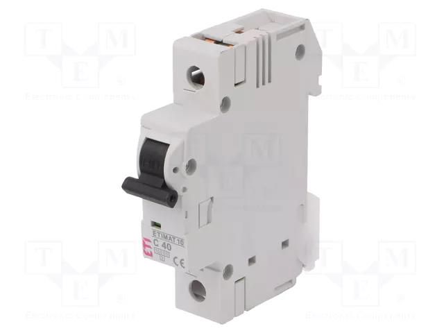 Circuit breaker; 230/400VAC; Inom: 40A; Poles: 1; Charact: C; 10kA ETI POLAM 002131720