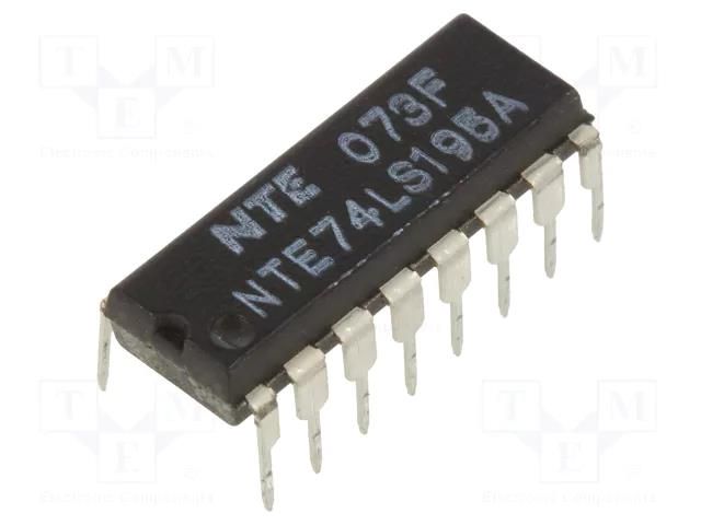 IC: digital; 4bit,parallel access register; TTL; THT; DIP16 NTE Electronics NTE74LS195A