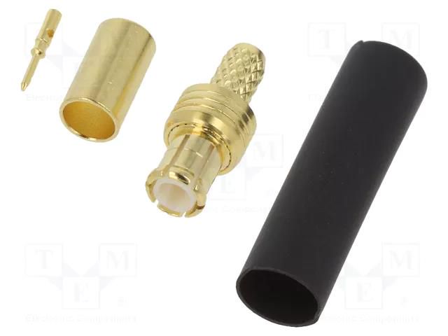 Connector: MCX; plug; male; straight; 50Ω; RG174; soldering,crimped LINX TECHNOLOGIES CONMCX007