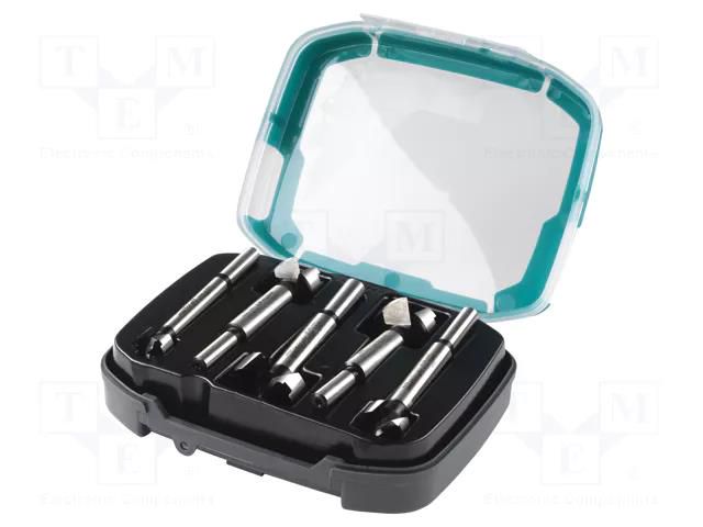 Drill set; plastic box; Forster; wood,chipboard; 5pcs. WOLFCRAFT WF1002000