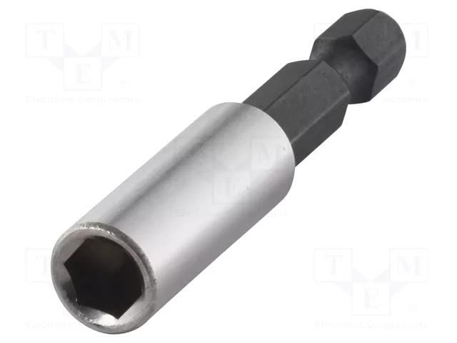 Holder; 1/4"; Overall len: 50mm; Mounting: 1/4" (C6,3mm) WOLFCRAFT WF1577000