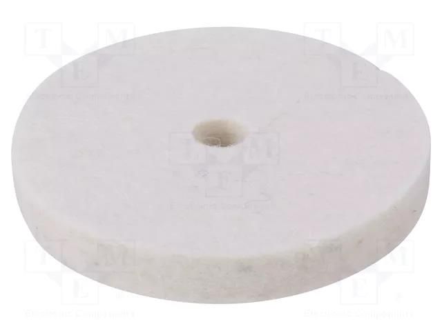 Polishing wheel; Ø: 75mm; Øhole: 10mm; felt WOLFCRAFT WF2130000
