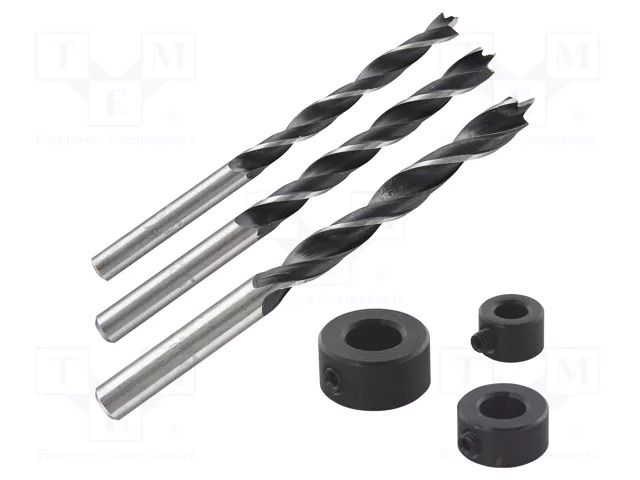 Drill set; blister; for dowel connections,wood,chipboard; 3pcs. WOLFCRAFT WF2730000