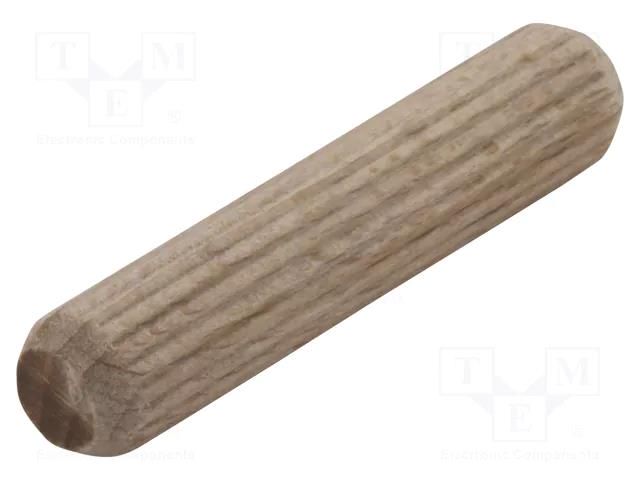 Assembly stud; wood (beech); Ø: 8mm; L: 40mm; 150pcs. WOLFCRAFT WF2907000
