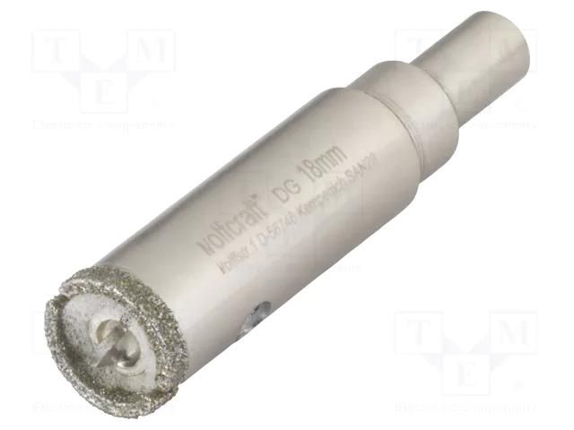 Diamond hole saw; 18mm; glaze,ceramic tile; CERAMIC WOLFCRAFT WF5920000