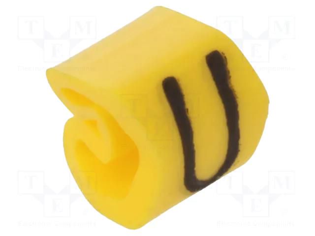 Markers; Marking: U; 1.3÷3mm; PVC; yellow; -30÷80°C; leaded; CLI C WEIDMÜLLER WM-0252111679