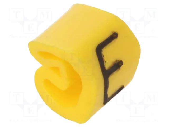 Markers; Marking: ET; 1.3÷3mm; PVC; yellow; -30÷80°C; leaded; CLI C WEIDMÜLLER WM-0252111645