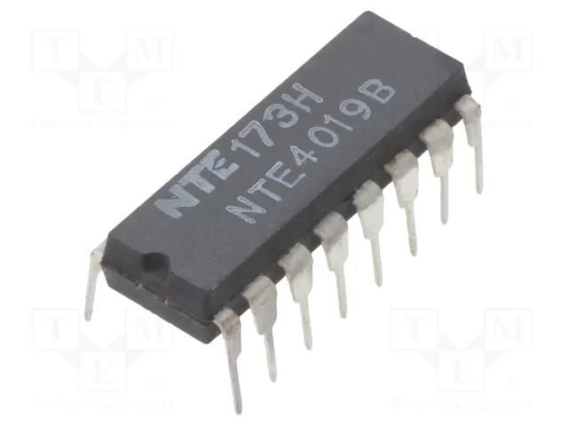 IC: digital; AND-OR,combination; Ch: 4; IN: 2; CMOS; THT; DIP16 NTE Electronics NTE4019B