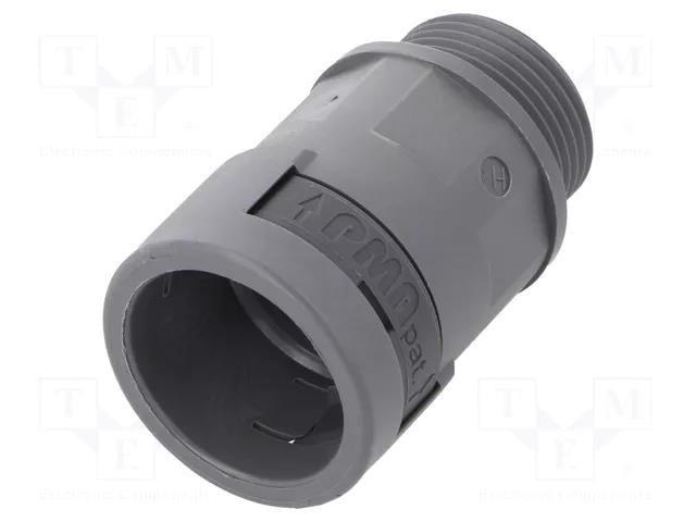 Straight terminal connector; Thread: metric,outside; PMAFIX VND PMA I-SVND-M207GT